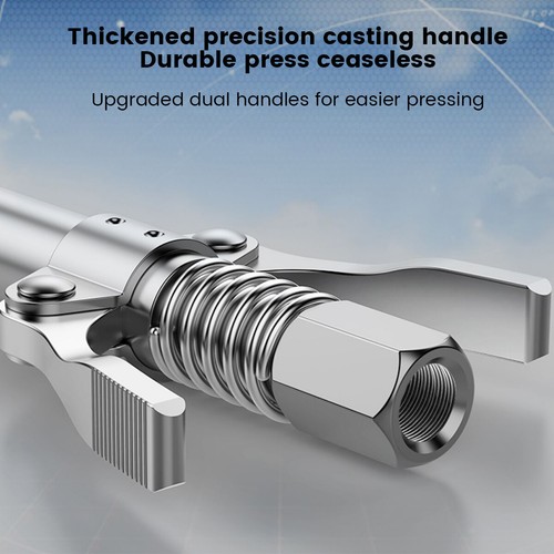 2x Fettpresse Mundstück Mit 6-Backen-Verriegelung – Einhand-Schnellkupplung Für 1/8" NPT