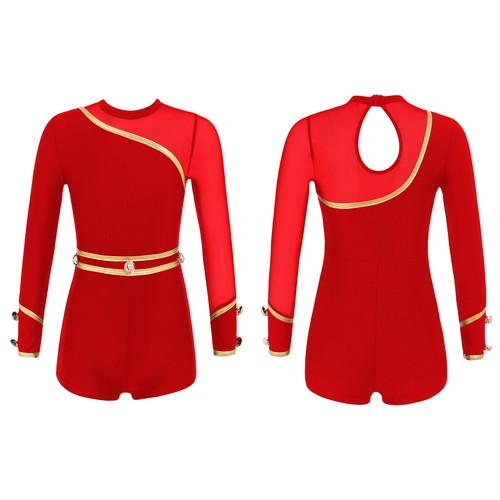 Kinder Mädchen Eiskunstlauf Body Cha-Cha Tanzkleidung tiefer V-Ausschnitt Tanztrikot - Bild 50 von 57