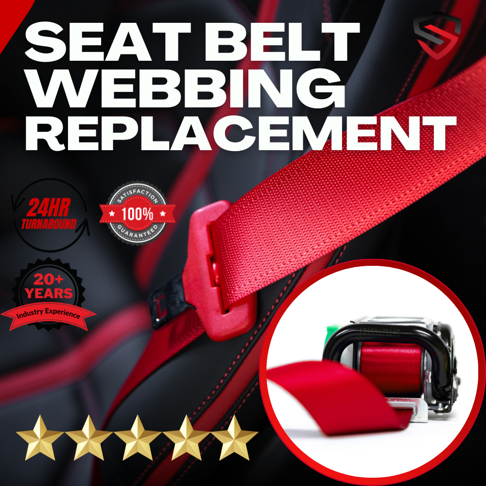 Red Seat Belt bing Strap Replacement Service RED COLOR SEAT BELT