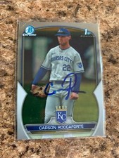 Carson Roccaforte Signed 2023 Bowman Chrome Draft Kansas City Royals BDC-140