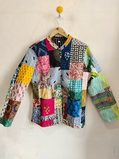 Boho Coat Indian Hand Quilted Kantha Jacket Women Party Wear Short Jacket Ethnic