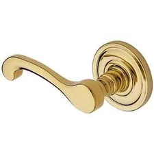 Baldwin 5445V003LDM Estate Colonial Lever Set w/5048 Rose Polished Brass