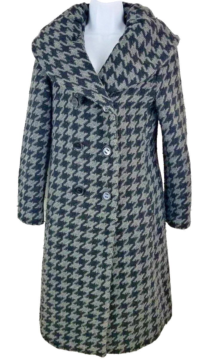 Calvin klein houndstooth coat sale