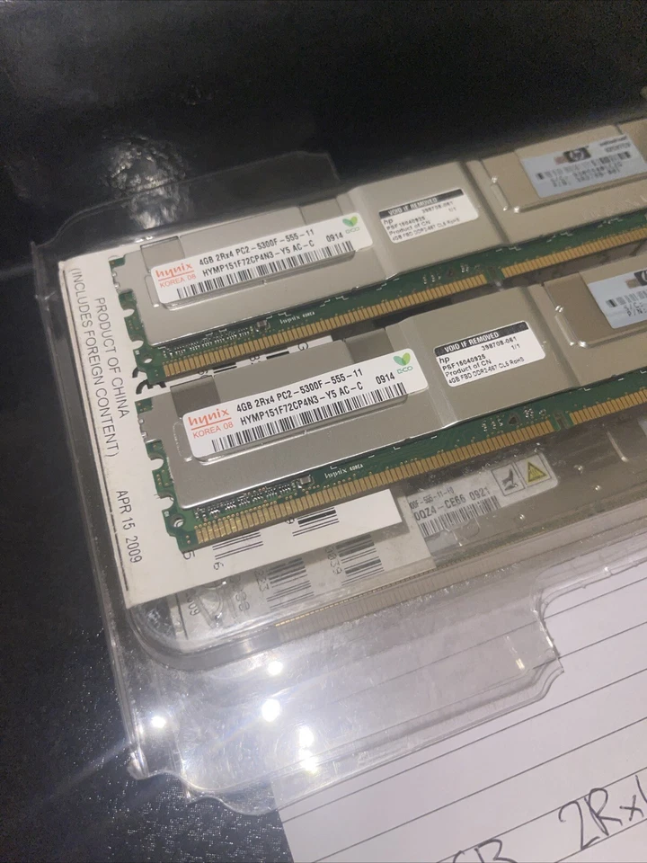 (Hynix 16GB) 4 x 4GB 2Rx4 PC2-5300F - Image 2 of 3