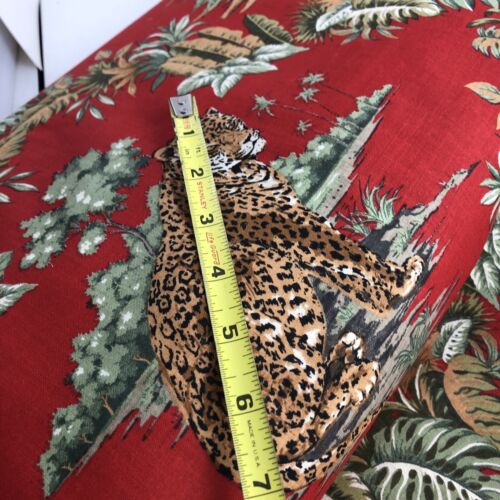 Joan Kessler Concord Red SAFARI Jungle #4119 Fabric Cotton BTY x 44” Rare VTG - Picture 4 of 5
