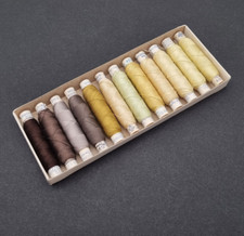 12 Rollen Gütermann Ideal Nähseide 100% Seide in Bunter Mischung 13