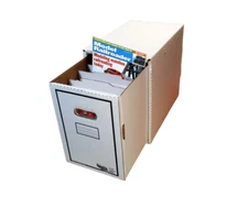 Magazine/Document Storage Box Magazine Box with Drawer and Dividers File Drawer