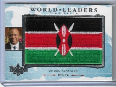 RARE 2020 DECISION ~ UHURU KENYATTA WORLD LEADERS FLAG CARD #WL49 ~ KENYA