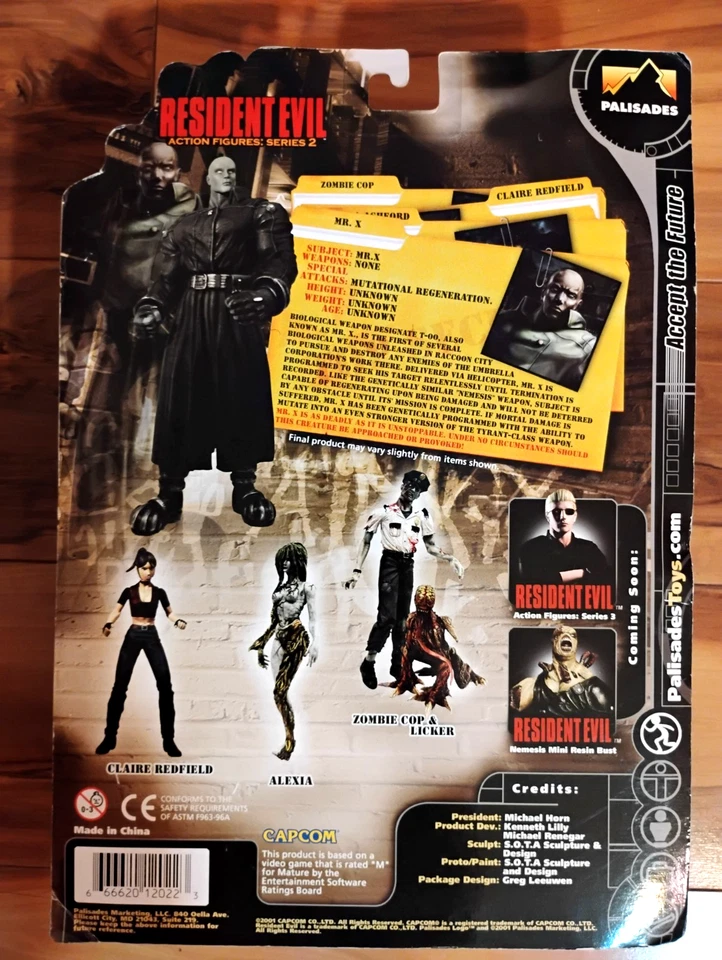 Resident Evil Series 2: Mr. X Palisades boneco Palisades novo lacrado de fábrica - Imagem 2 de 2