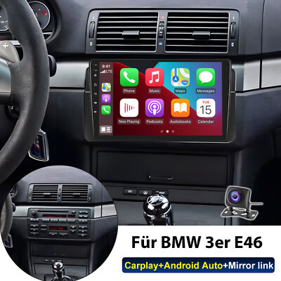 9'' Für BMW E46 318 320 325 Rover 75 M3 Carplay Autoradio Android 13 32GB GPS KAM