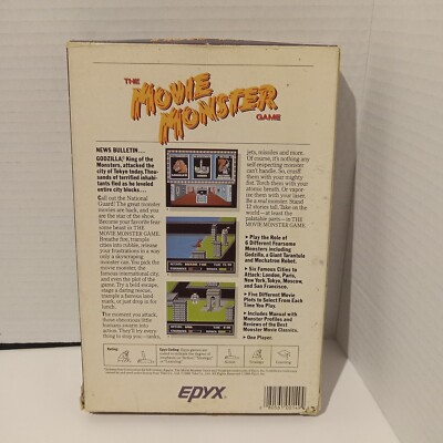 The Movie Monster Game Commodore C64/128 (1986) EPYX Godzilla w