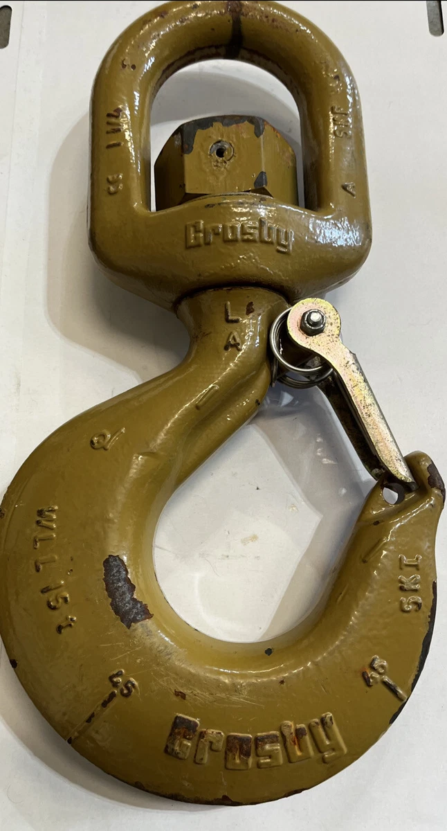 Crosby L322AN Ton Alloy Swivel Hook W/ Latch 1048825, 50 OFF