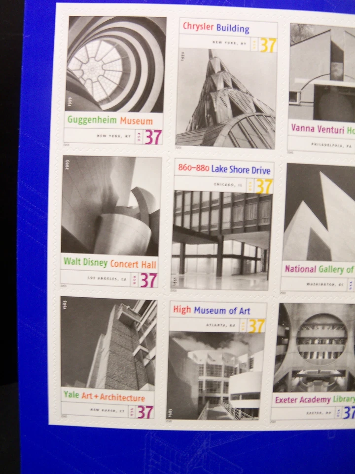 2005 US Scott # 3910 Masterworks Of Modern American Architecture Sheet 12 MNH - Image 3 of 4