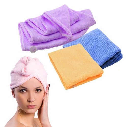 Asciugamano per i capelli in microfibra morbido viola NABAIJI
