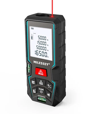 Laser Measure Device 50M, MiLESEEY Laser Distance Meter With 2 Spirit Level Bubb - Image 1 of 4