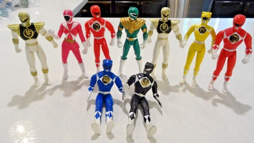 LOT OF 9 RARE - 90'S Vintage Power Rangers Bandai Mixed Lot Action Figures C#58