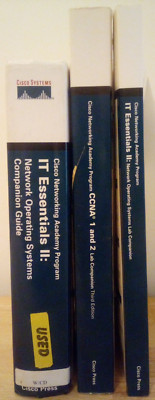 Lot of 3 Cisco Networking Academy Program books 9781587130977 9781587131110