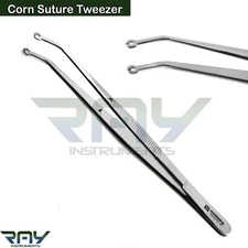 Dental Corn Suture Plier Tissue Forceps Atraumatic Surgical Eyelet Tweezers