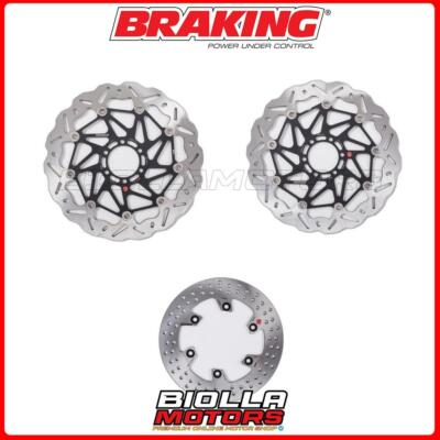 SATZ BREMSSCHEIBEN BRAKING DUCATI SPORT S 1000 2008 - VORNE + HINTEN [WAVE