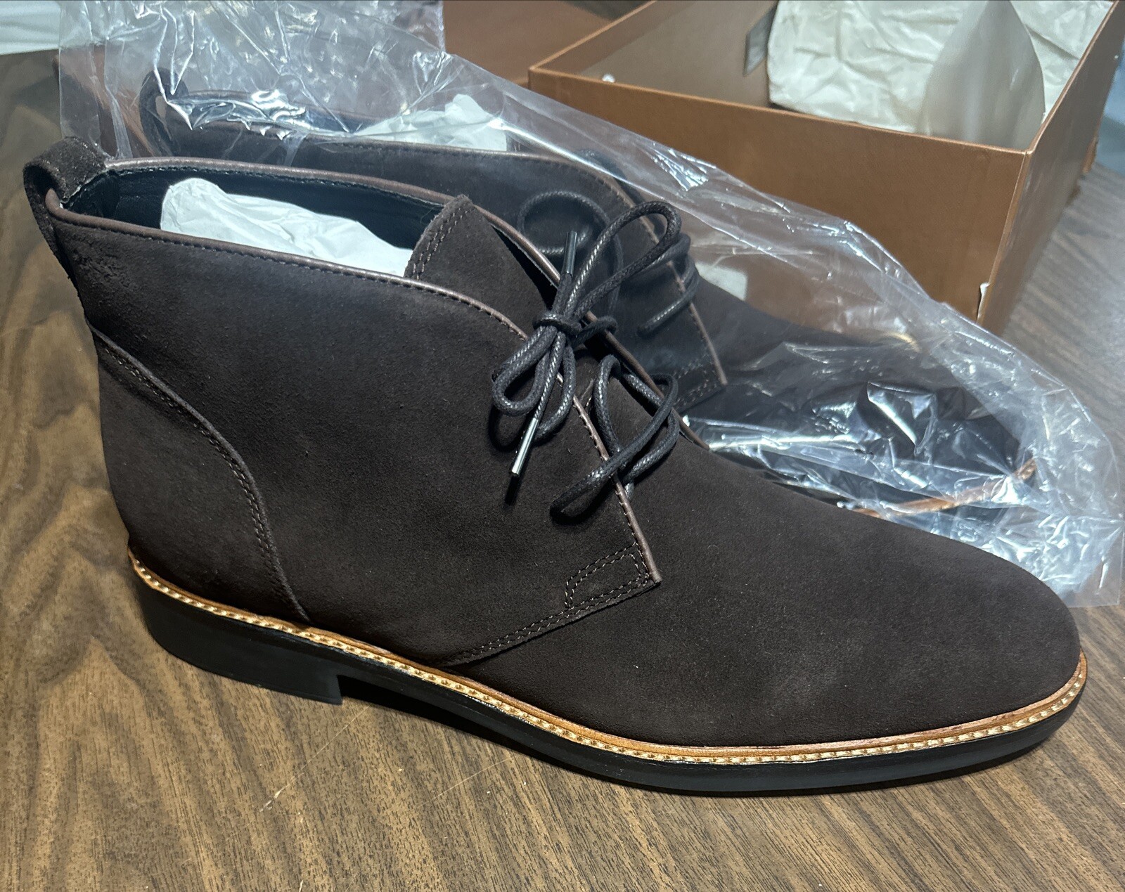 Новые аутентичные мужские ботинки Coach Lexington Chukka SUD темно-коричневого цвета размер 12D 27990₽