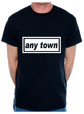 Personalisiertes Herren T-Shirt Jede Stadt Sie wählen den Namen Lieblingswort Lied
