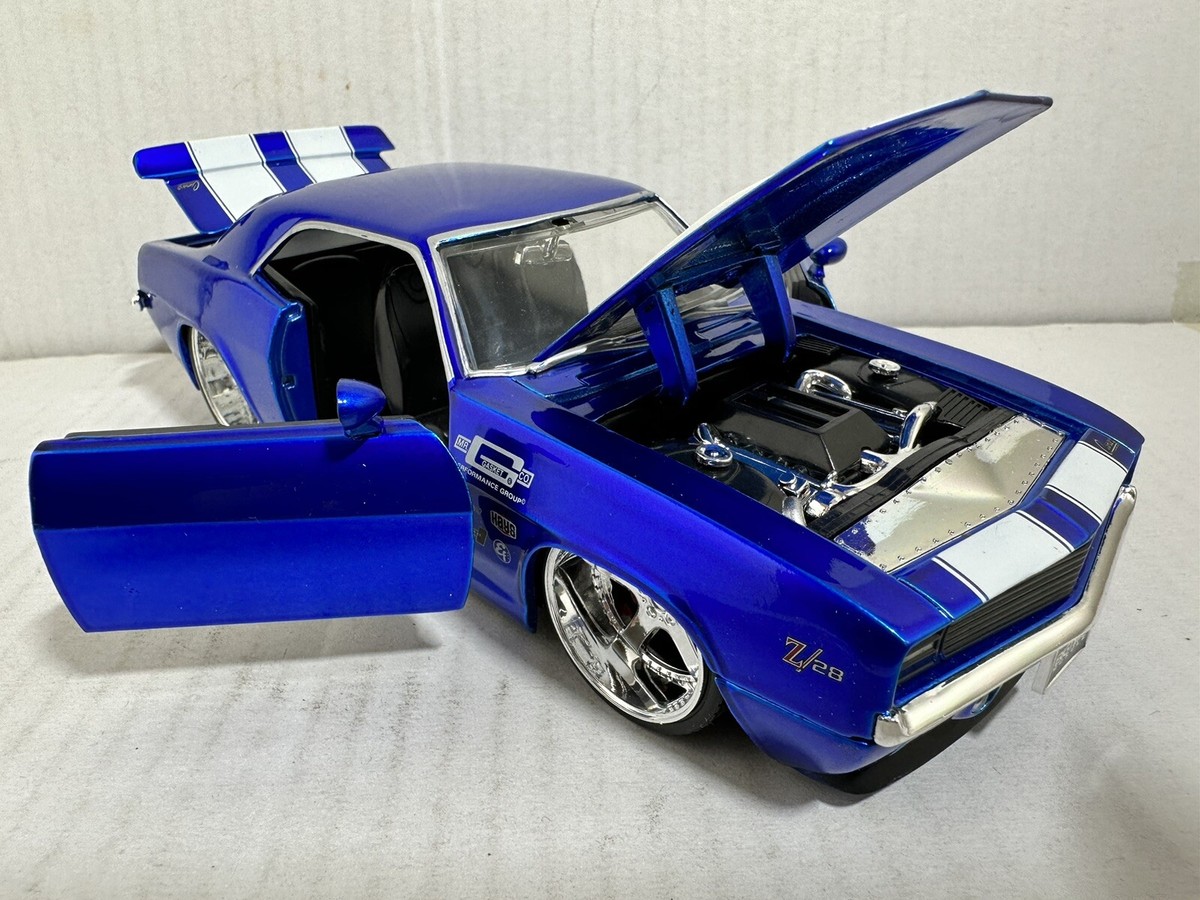 JADA BIGTIME MUSCLE BTM 1969 CHEVY CAMARO Z28 BLUE / WHITE 1