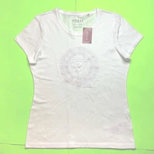 GUESS Los Angeles Women’s Short Sleeve T-Shirt X-LARGE White 100% Cotton