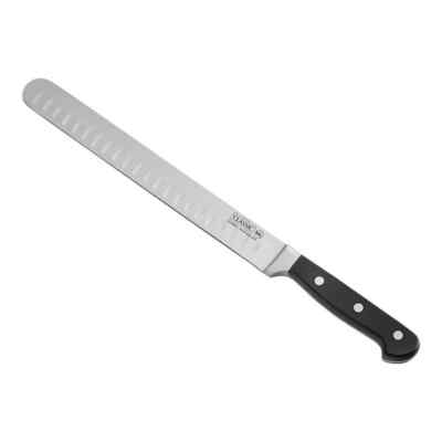 Classic 10'' Granton Edge Rounded Carving Knife, Forged Full Tang w/ POM Handle