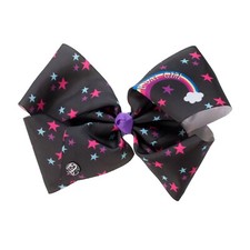 JoJo Siwa Bow Black Rainbow Birthday Bow 20cm Signature Girls Hair Accessories