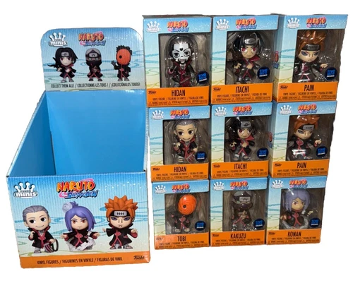 Complete Set of 9 Naruto Shippuden Akatsuki Exclusive Funko Minis & Display Case