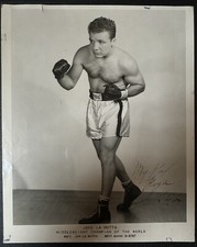 Jake LaMotta Signed Photo - Vintage Boxing Memorabilia