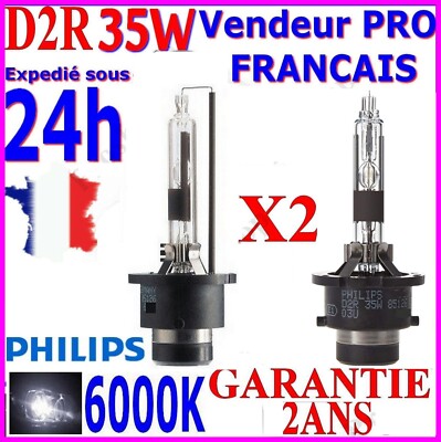 2 AMPOULES LAMPES AU XENON D2R PHILIPS 85126+ 85V 35W P32D-3 85126VIC1 ...