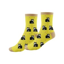 100 Cotton Crew Socks for Pet Lovers - Single Pair - Persian Cat