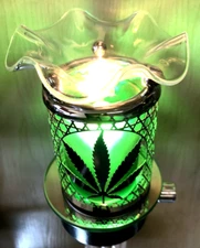 Electric Marijuana Cordless Plug-in Aroma Lamp/Nite Lamp/Wax Warmer/Oil Burner 