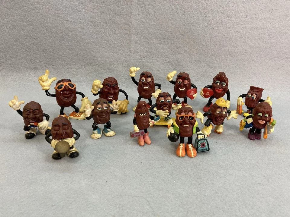 Lote De 14 Figuras De PVC De Colección California Raisins 1987-88 Banda Musical Valrab + Foto 2 de 4