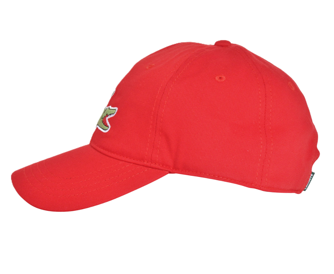 Lacoste Men's Organic Cotton Twill Big CROCH Cap Red RK9871-240 g