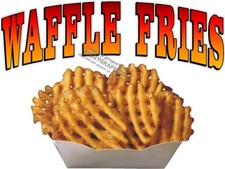 WAFFLE FRIES VINYL DECAL CHOOSE SIZE CONCESSION STAND BOARDWALK