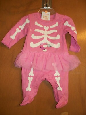 Halloween Carters Baby outfit jumper Skeleton pink tutu candy