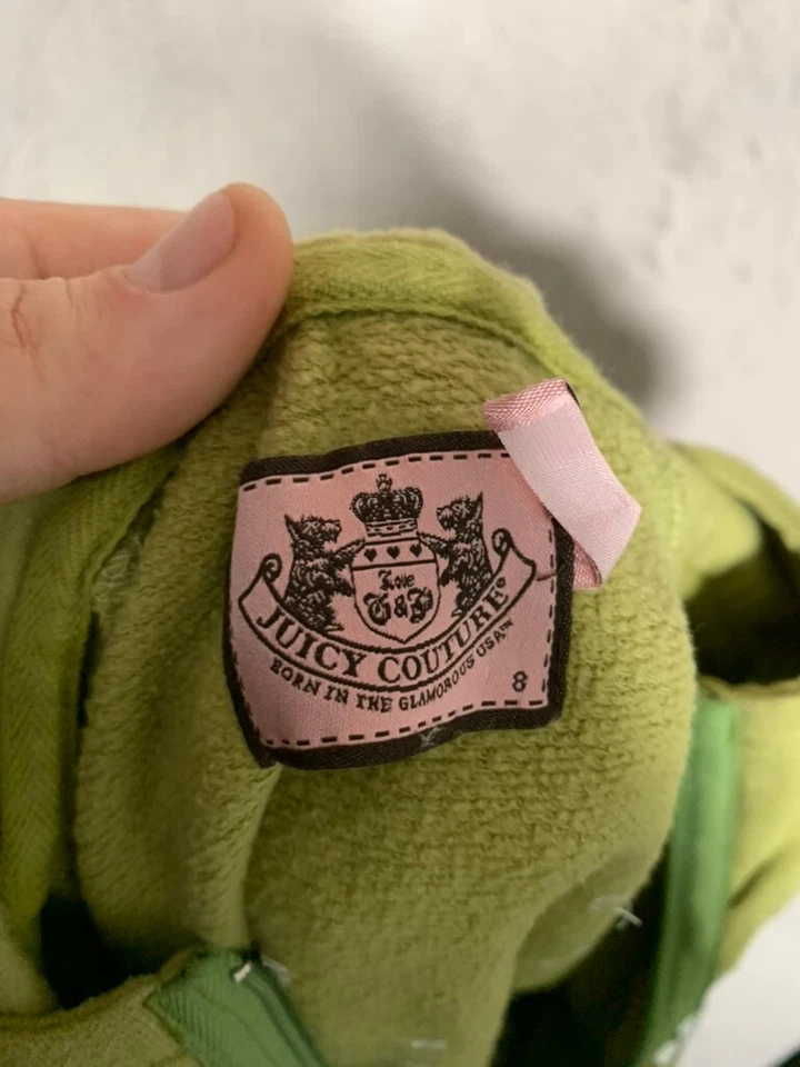 Juicy Couture Sweatshirt Girls Size 8 Green Full-Zip - Image 3 of 4