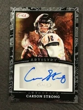 CARSON STRONG Eagles 2022 Sage Football High Artistry AUTO Autograph SP
