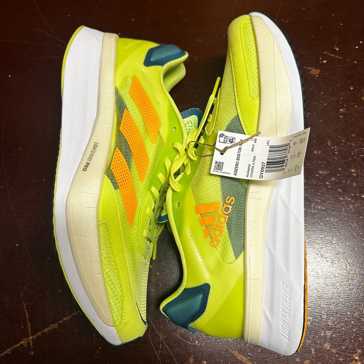 Adidas Mens Lime Orange Adizero Boston 10 M GY0927 Running Shoes Size US 11.5 Adidas Adizero Boston 10 Pulse Lime Flash | Mercari main image 2