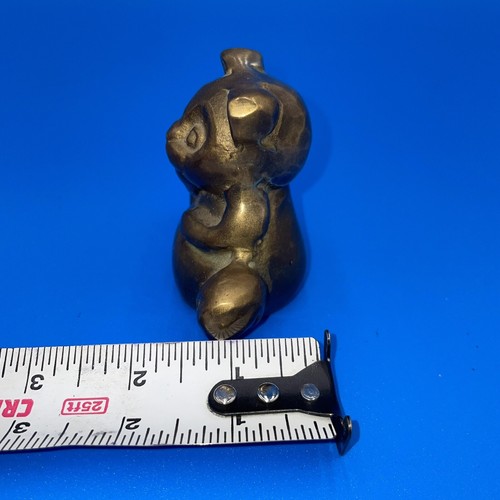 Brass Panda Bear Vintage Paperweight figure See Images For Dimensions - Picture 8 of 8