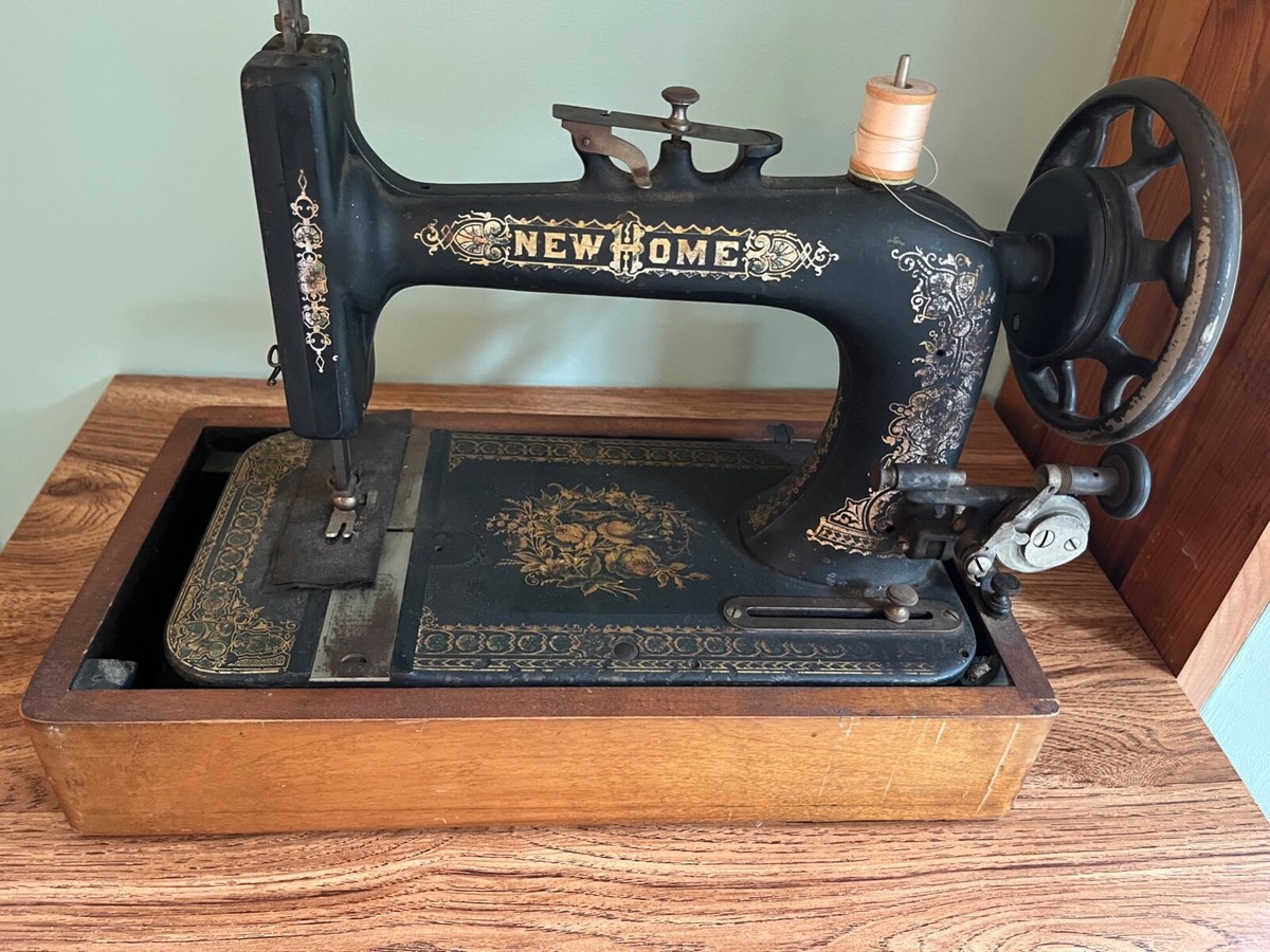 Antique New Home Sewing Machine Co. Orange, Mass. USA. | eBay