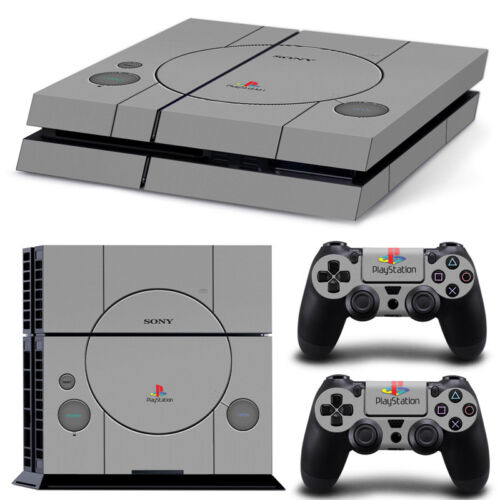 Array af Redaktør kant Retro PS1 style Vinyl Game Cover Sony PS4 Skin Sticker Console Controller |  eBay