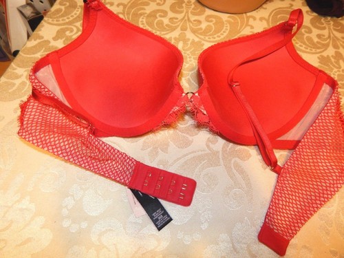 Sujetador acolchado push-up rojo cristal Victoria's Secret muy sexy 32DDD, 36 - Imagen 4 de 11
