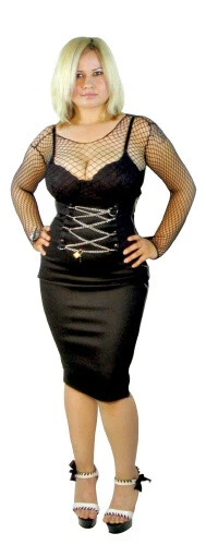 Switchblade Stiletto Chain Cyber Gothic Punk Rocker Clubwear Rocker Biker Skirt - Image 3 of 4