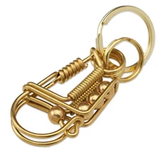 Handmade Brass Keychains Keyrings Belt Clip Wallet Bag Car Key Chain Holder