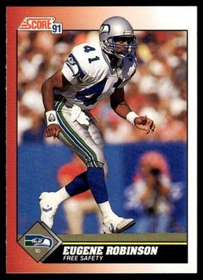 1991 Score Football Card Eugene Robinson Seattle Seahawks #141 8992