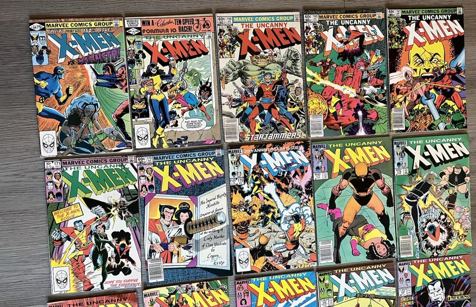 LOTE 18 Uncanny X-MEN 150 156 160 161 171 172 175 177 179 181 221 236 239 212 $4 Foto 2 de 4