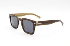 Hugo Boss BOSS 1625/S 0QGX IR Beige Striped/Grey 50-23-145 Sunglasses New Aut...